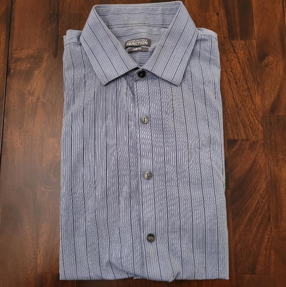 Keneth Cole Reaction Slim Fit Dress Shirt Neck16.5